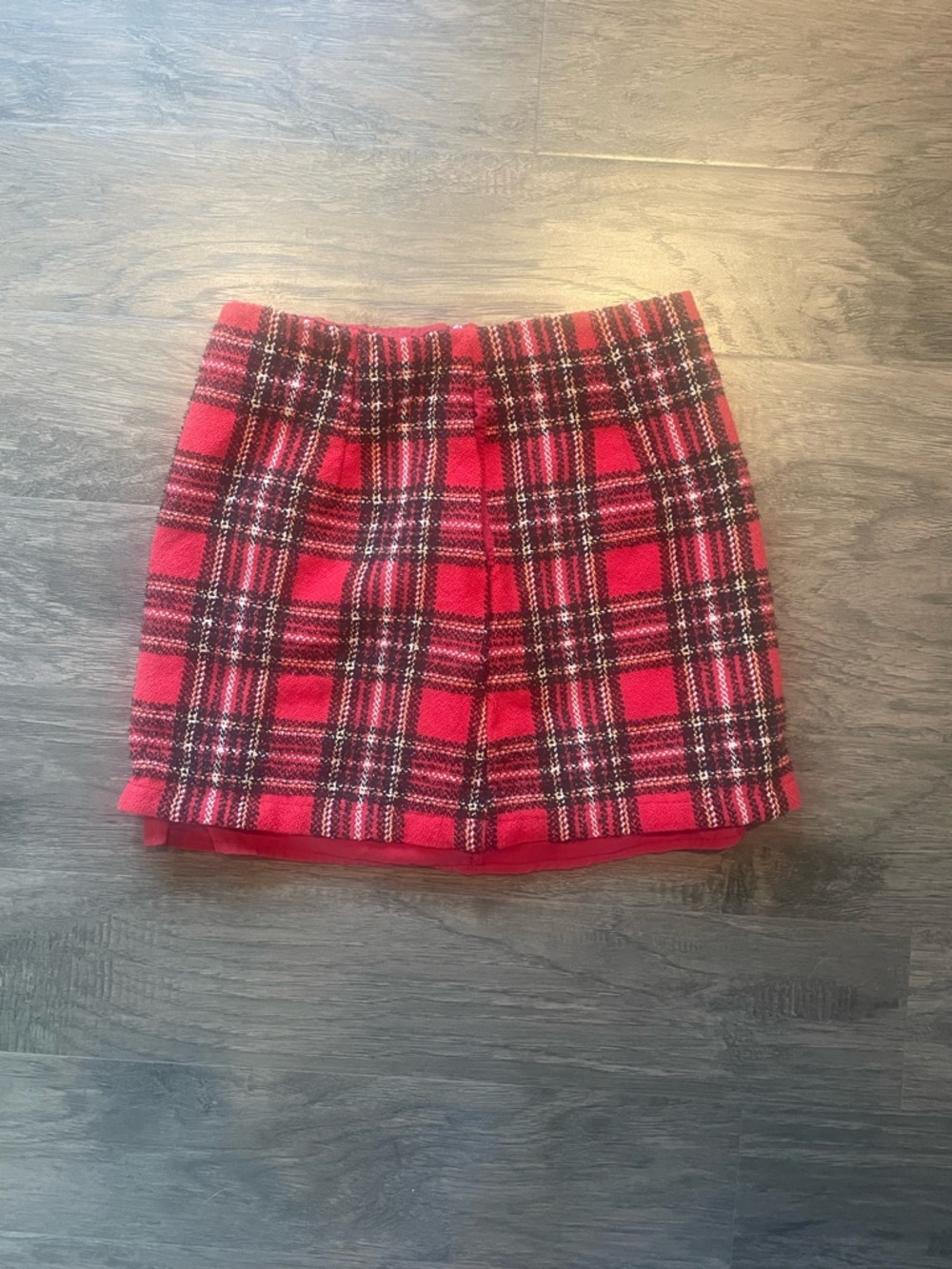 Red Plaid Mini Skirt - Women's Classic Tartan Size Small - Great for holidays!